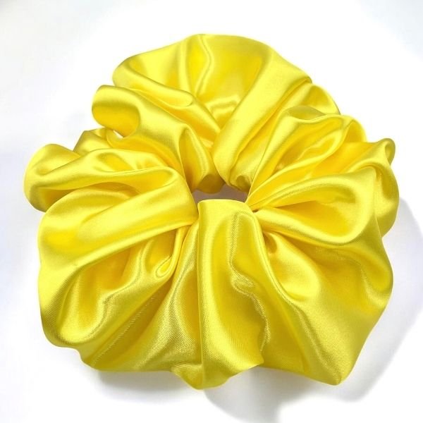 Χειροποίητο Scrunchie Σούρα Μαλλιών Κίτρινο