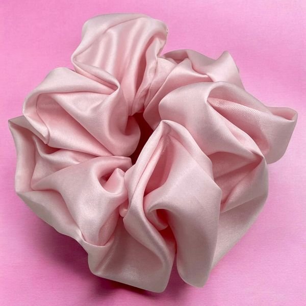Χειροποίητο Scrunchie XL Σούρα Μαλλιών Ροζ απαλό-LM-