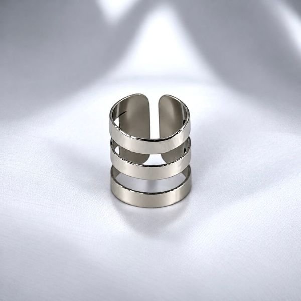 Ατσάλινο Σκουλαρίκι Ear Cuff, Ασημί – Χωρίς Τρύπα-X-